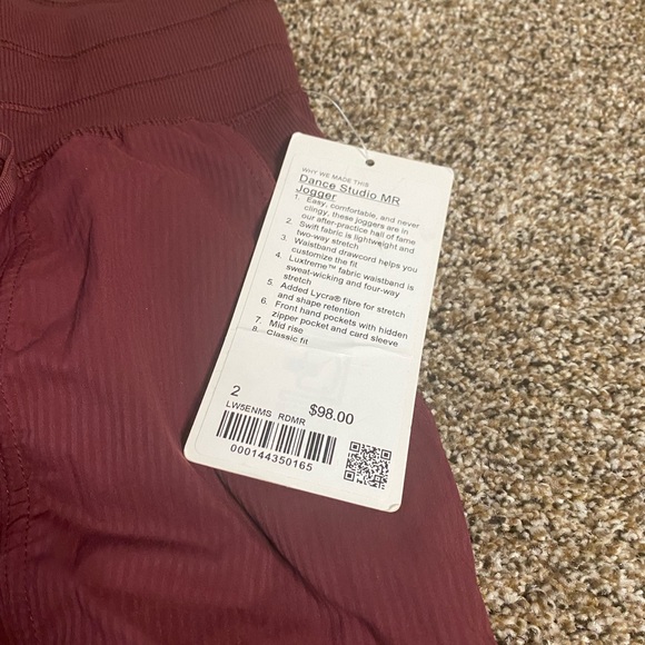 Lululemon size 2 NWT dance studio jogger RDMR - Picture 4 of 4